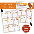 editable fall fundraiser ideas with customizable template that can be personalized in canva